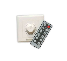 Stmívač pro jednobarevné LED pásky 12V/24V, 8A, IR dálkové ovládání	